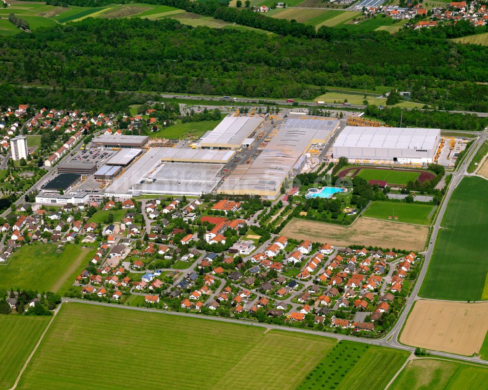 Luftbild Kirchdorf an der Iller - Werksgelände Liebherr-International Deutschland GmbH in Kirchdorf an der Iller im Bundesland Baden-Württemberg, Deutschland