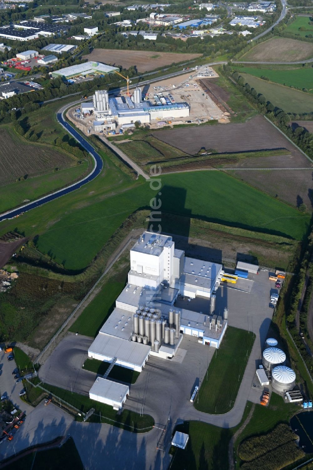 Luftbild Neumünster - Werksgelände der MTW Milchtrockenwerk Norddeutschland GmbH in Neumünster im Bundesland Schleswig-Holstein, Deutschland
