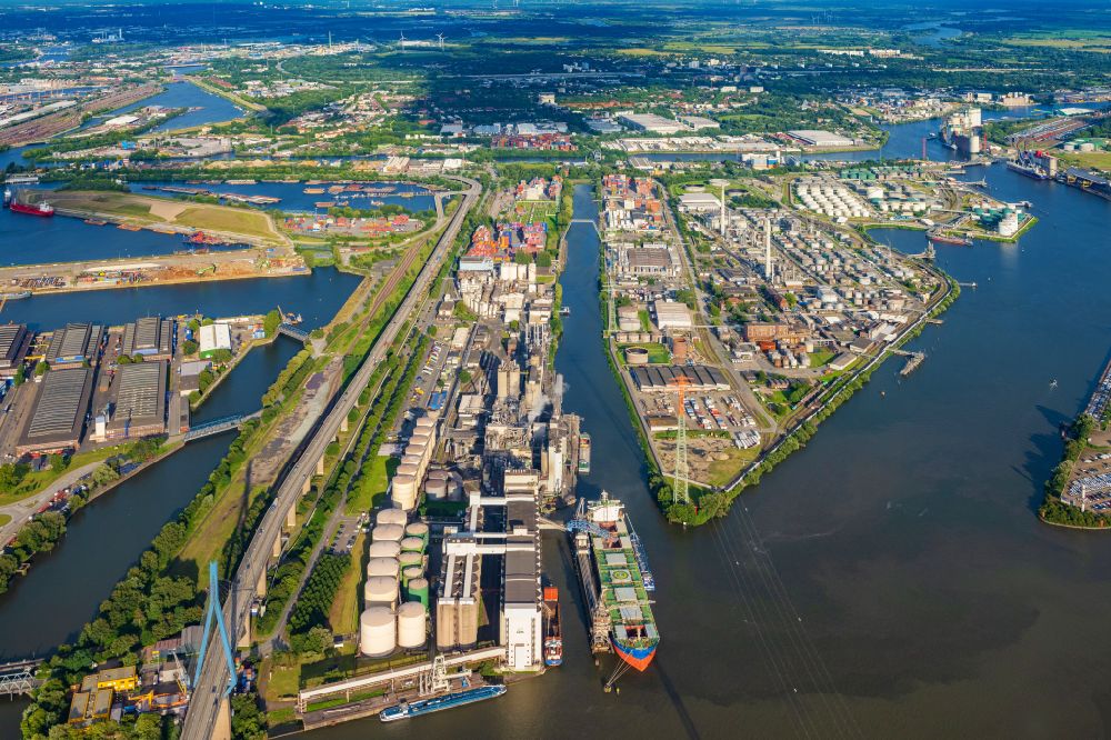Luftaufnahme Hamburg - Werksgelände ADM Futtermittel, Getreide, Ölsaaten und Pflanzenöle in Hamburg, Deutschland