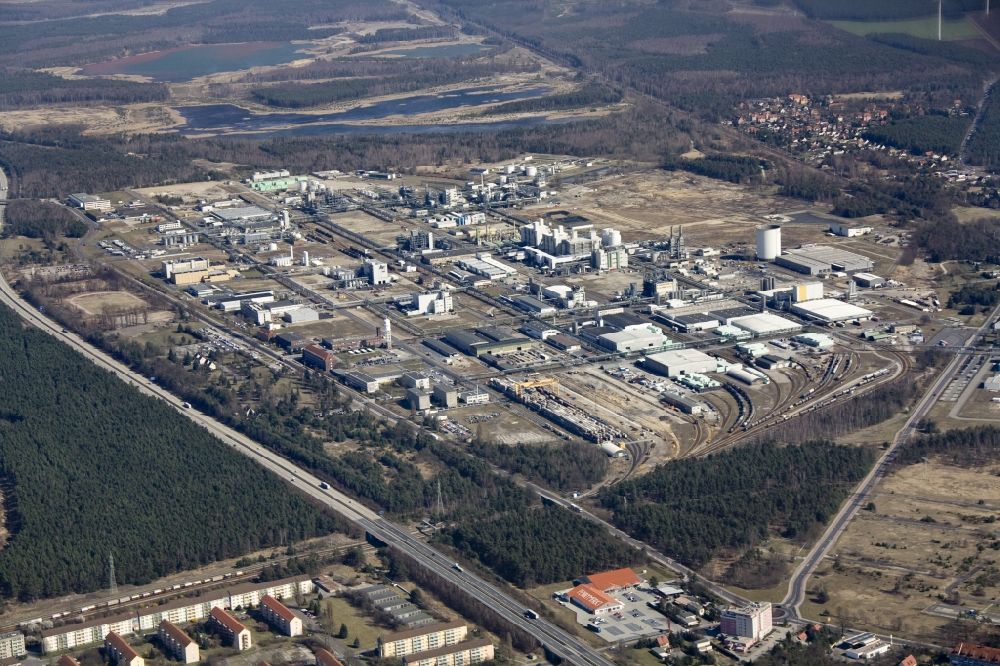 Luftbild Schwarzheide - Werksgelände der BASF AG in Schwarzheide im Bundesland Brandenburg