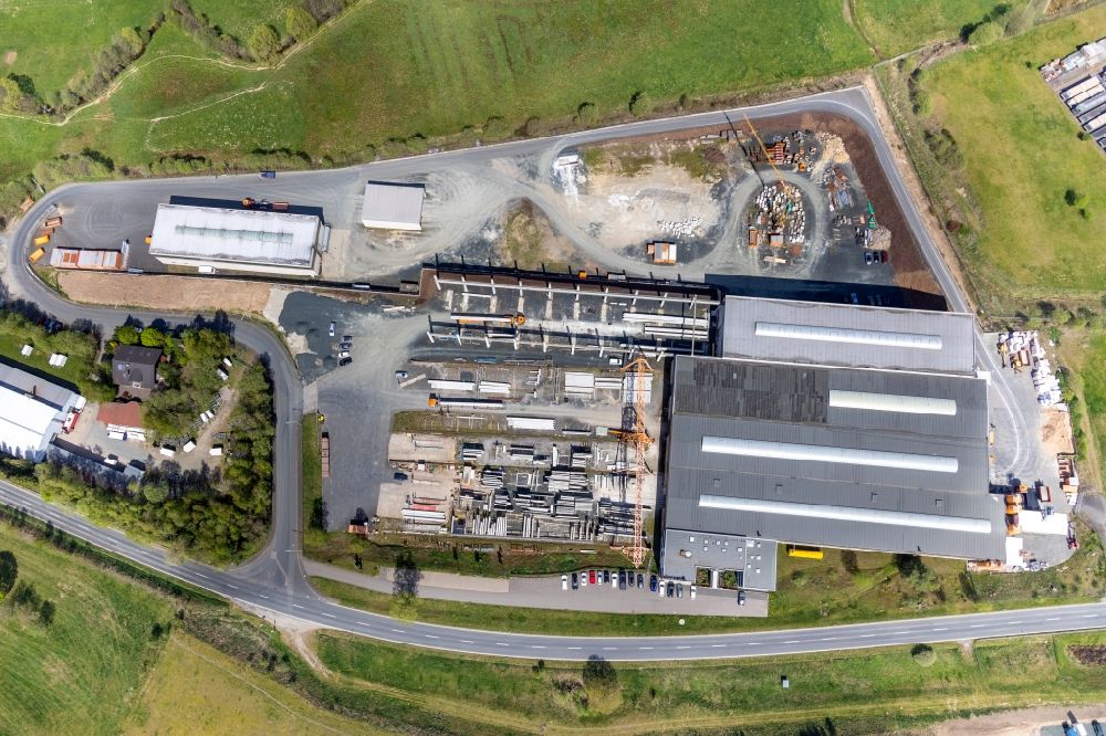 Luftbild Netphen - Werksgelände der Bauunternehmung GÜNTHER GmbH in Netphen im Bundesland Nordrhein-Westfalen, Deutschland
