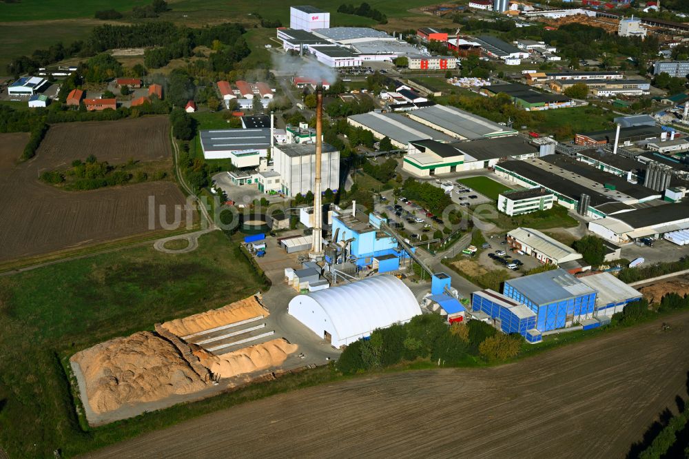 Hagenow von oben - Werksgelände der biotherm Services GmbH in Hagenow im Bundesland Mecklenburg-Vorpommern, Deutschland