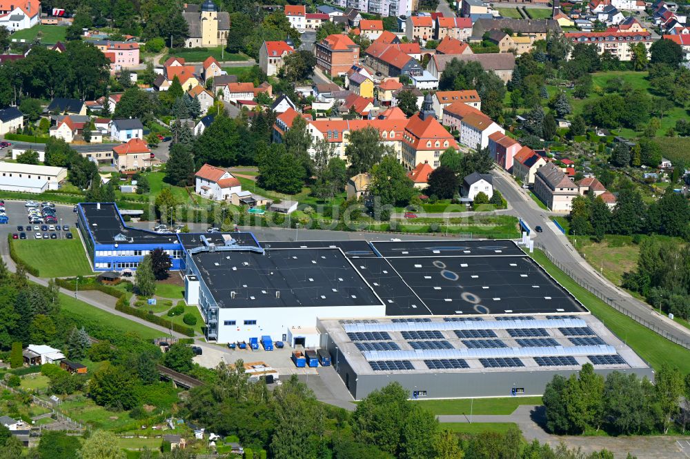 Luftaufnahme Meuselwitz - Werksgelände der bluechip Computer AG in Meuselwitz im Bundesland Thüringen, Deutschland