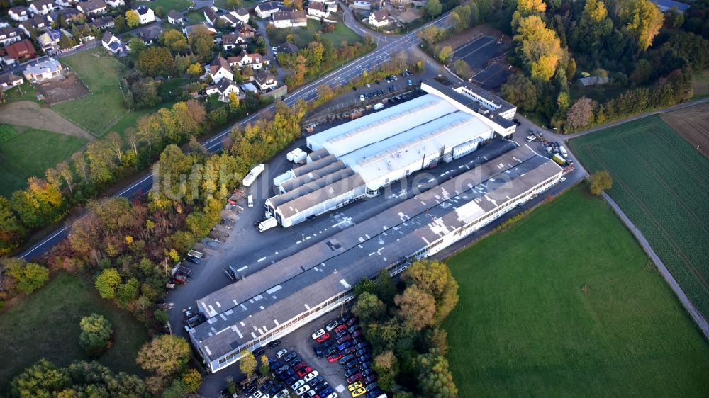 Luftaufnahme Königswinter - Werksgelände der BRUNE Sitzmöbel GmbH in Königswinter im Bundesland Nordrhein-Westfalen, Deutschland