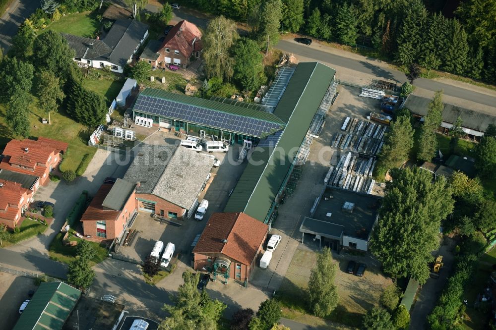 Luftaufnahme Munster - Werksgelände der Busse Alu-Bau GmbH An der Raubkammer in Munster im Bundesland Niedersachsen
