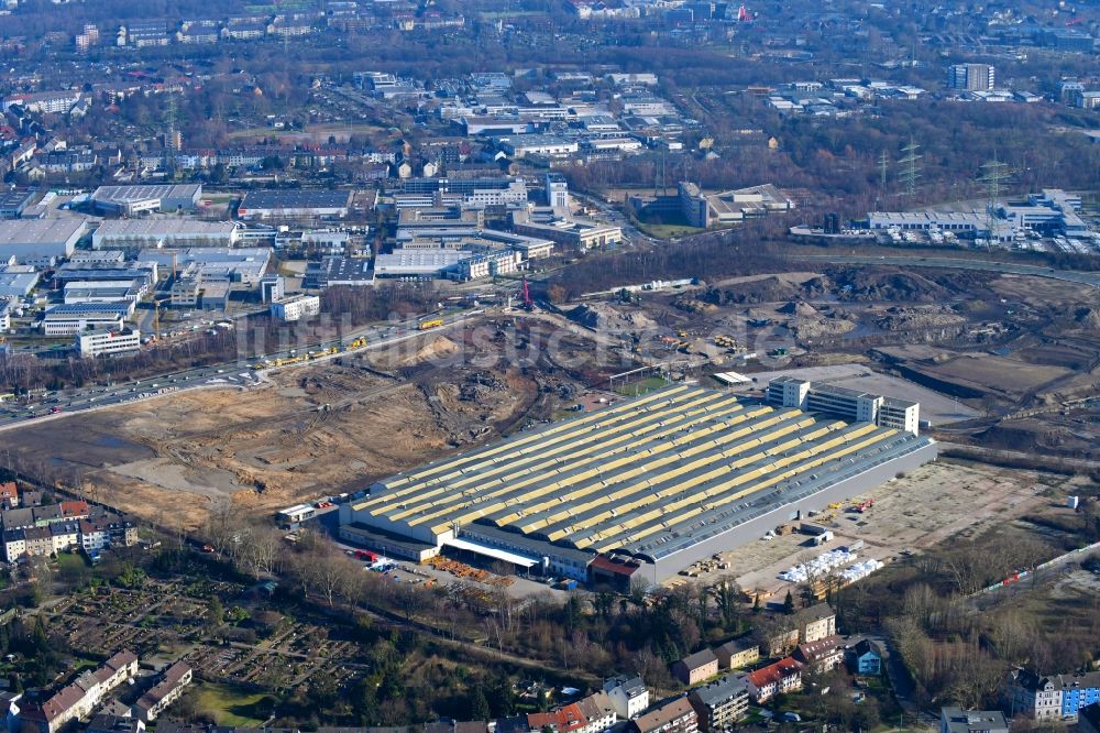 Luftaufnahme Essen - Werksgelände der Cantec GmbH & Co. KG an der Helenenstraße in Essen im Bundesland Nordrhein-Westfalen