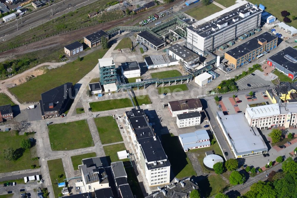 Luftaufnahme Radebeul - Werksgelände des Chemieproduzenten der Arevipharma GmbH in Radebeul im Bundesland Sachsen, Deutschland