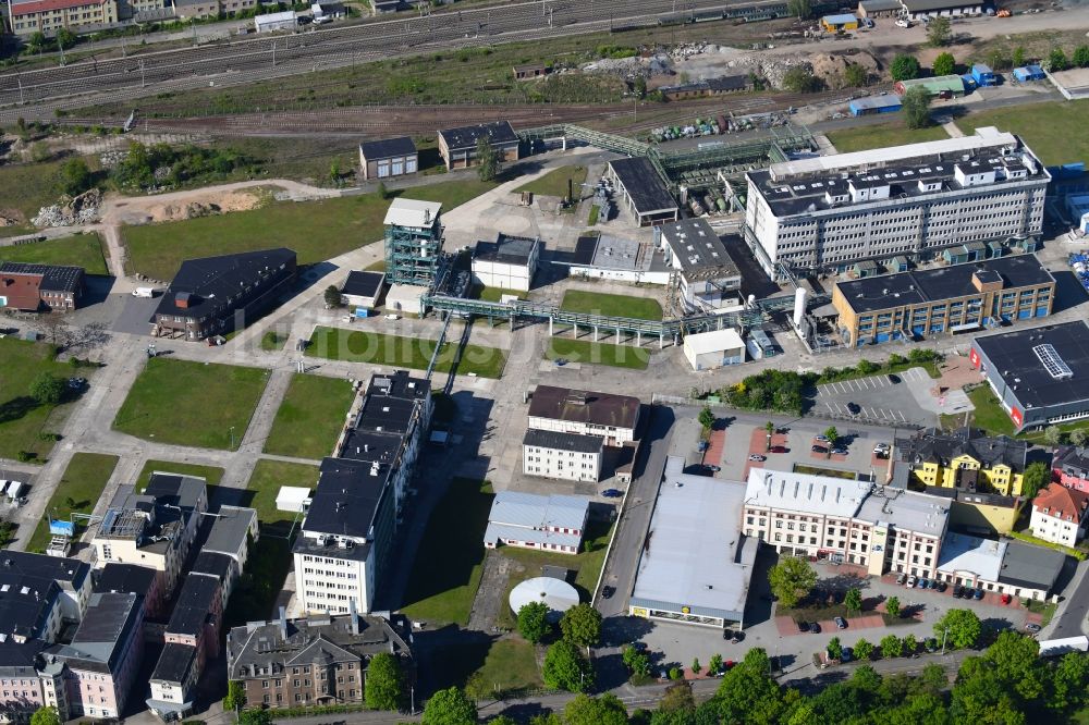 Luftbild Radebeul - Werksgelände des Chemieproduzenten der Arevipharma GmbH in Radebeul im Bundesland Sachsen, Deutschland