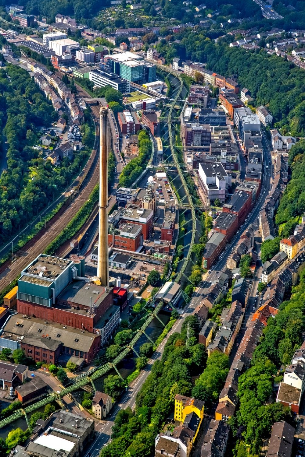 Luftbild Wuppertal - Werksgelände des Chemieproduzenten Bayer in Wuppertal im Bundesland Nordrhein-Westfalen