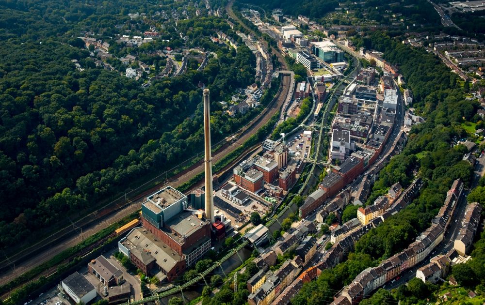 Luftaufnahme Wuppertal - Werksgelände des Chemieproduzenten Bayer in Wuppertal im Bundesland Nordrhein-Westfalen