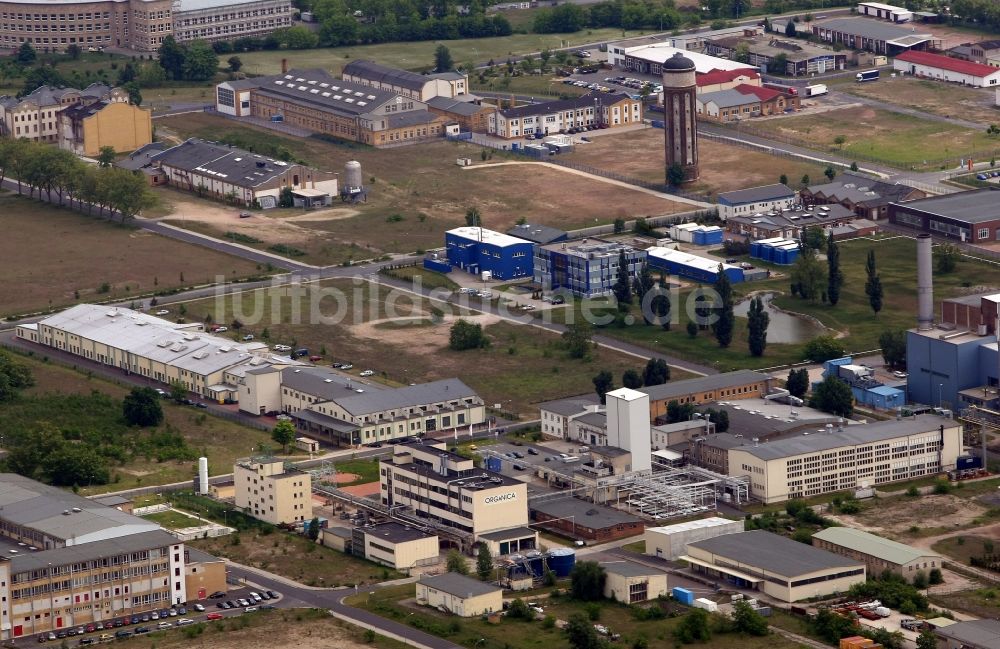 Luftbild Wolfen - Werksgelände des Chemieproduzenten Chemiepark Bitterfeld - Wolfen in Wolfen im Bundesland Sachsen-Anhalt, Deutschland