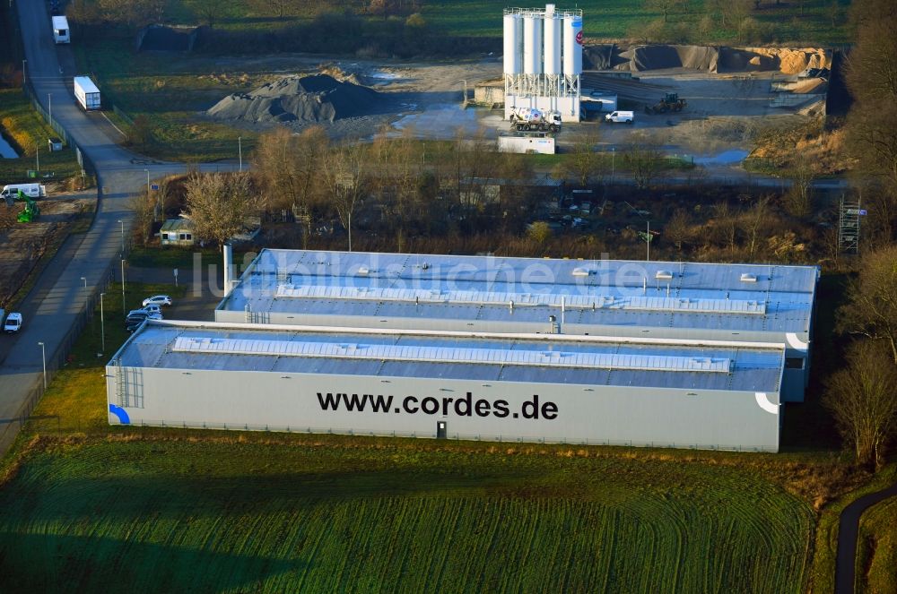 Boizenburg/Elbe von oben - Werksgelände der Cordes Gruppe in Boizenburg/Elbe im Bundesland Mecklenburg-Vorpommern, Deutschland