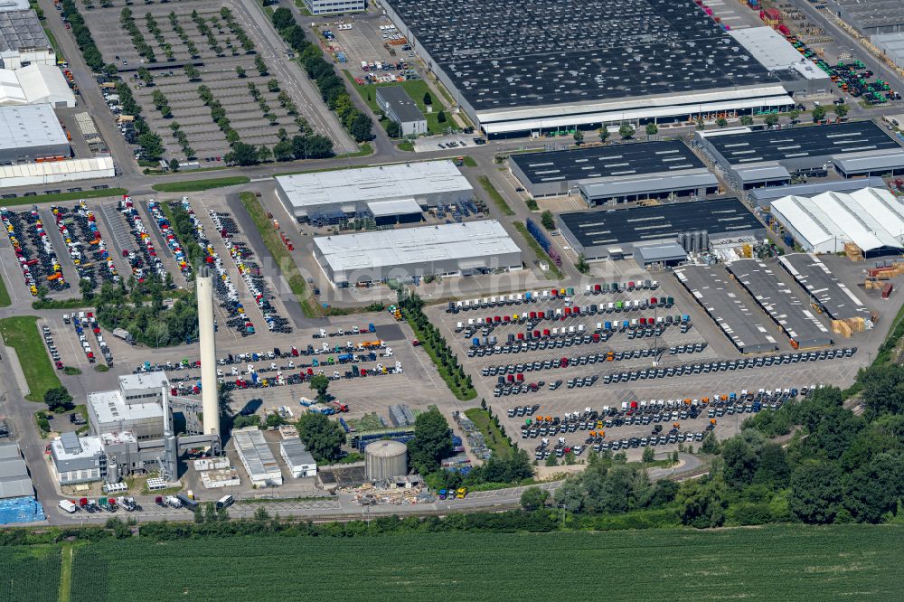 Luftbild Wörth am Rhein - Werksgelände der Daimler Truck AG in Wörth am Rhein im Bundesland Rheinland-Pfalz, Deutschland