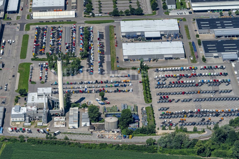 Luftbild Wörth am Rhein - Werksgelände der Daimler Truck AG in Wörth am Rhein im Bundesland Rheinland-Pfalz, Deutschland