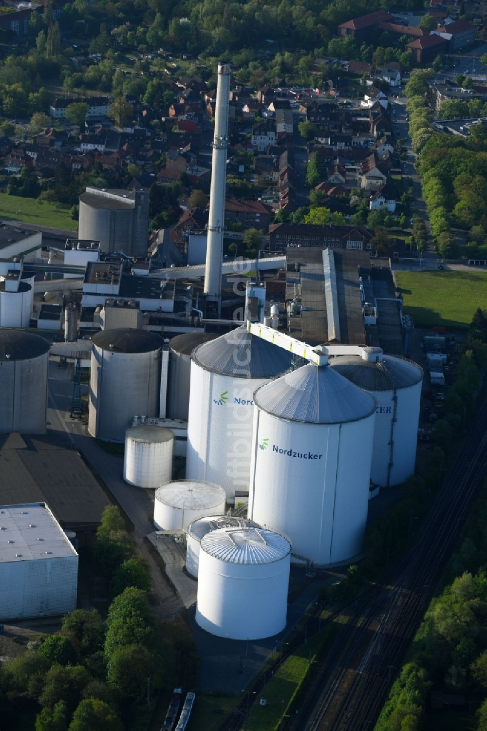 Luftbild Uelzen - Werksgelände der der Nordzucker AG in Uelzen im Bundesland Niedersachsen, Deutschland