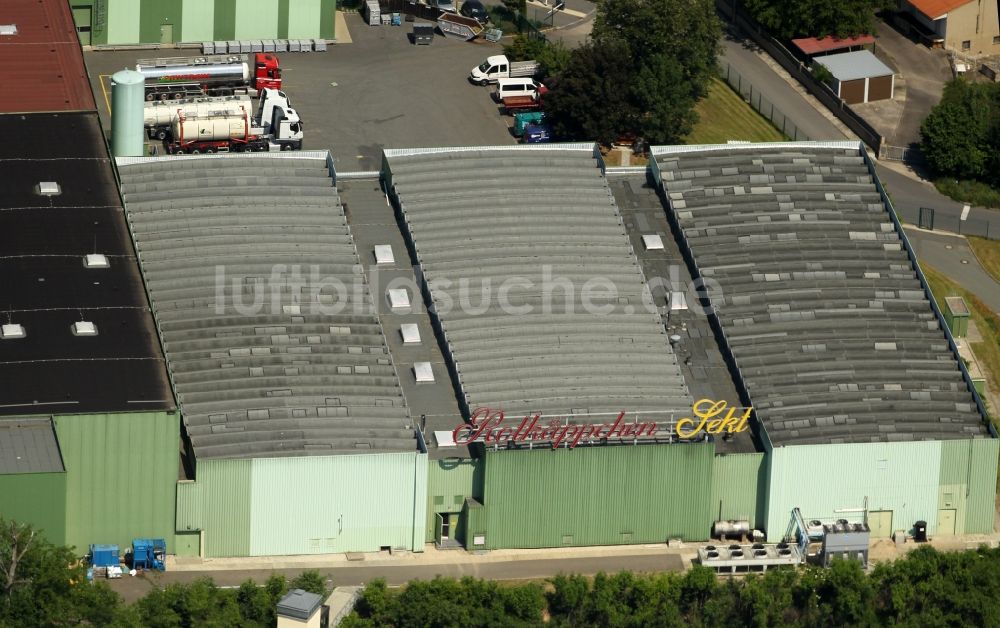 Luftbild Freyburg (Unstrut) - Werksgelände der der Rotkäppchen-Mumm Sektkellereien GmbH in Freyburg (Unstrut) im Bundesland Sachsen-Anhalt, Deutschland