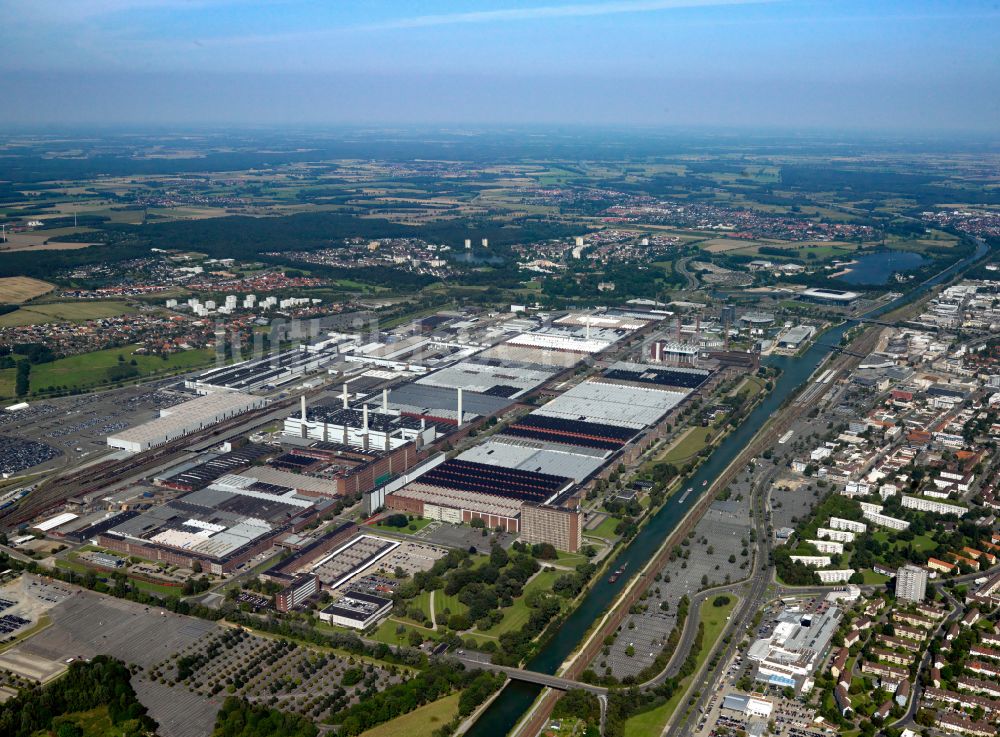 Wolfsburg von oben - Werksgelände der der VW VOLKSWAGEN AG in Wolfsburg im Bundesland Niedersachsen, Deutschland