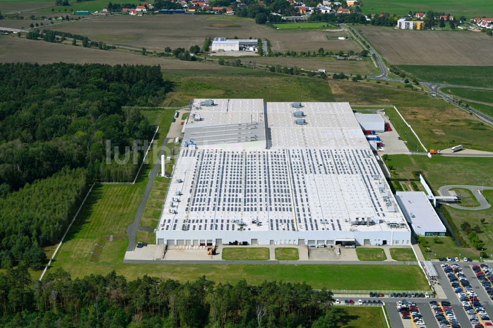 Luftaufnahme Bernsdorf - Werksgelände der TD Deutsche Klimakompressor GmbH in Bernsdorf im Bundesland Sachsen, Deutschland