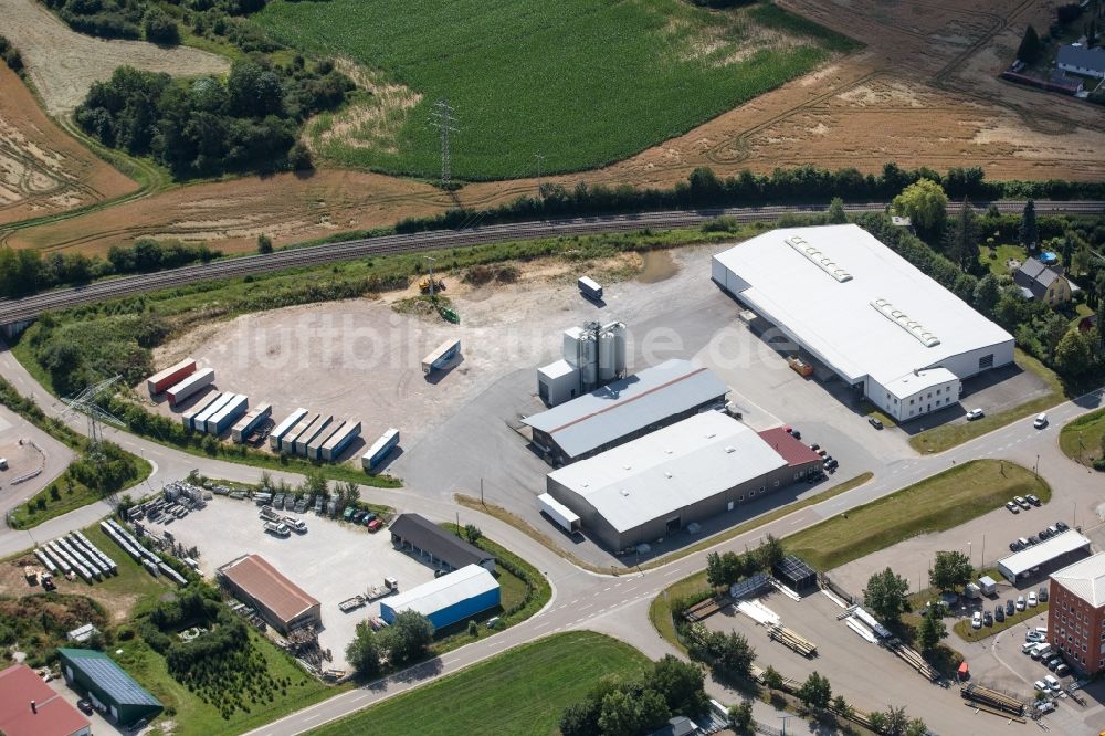 Luftaufnahme Maxhütte-Haidhof - Werksgelände der MK Dienstleistungs GmbH & Co. KG Obagstraße im Bundesland Bayern, Deutschland