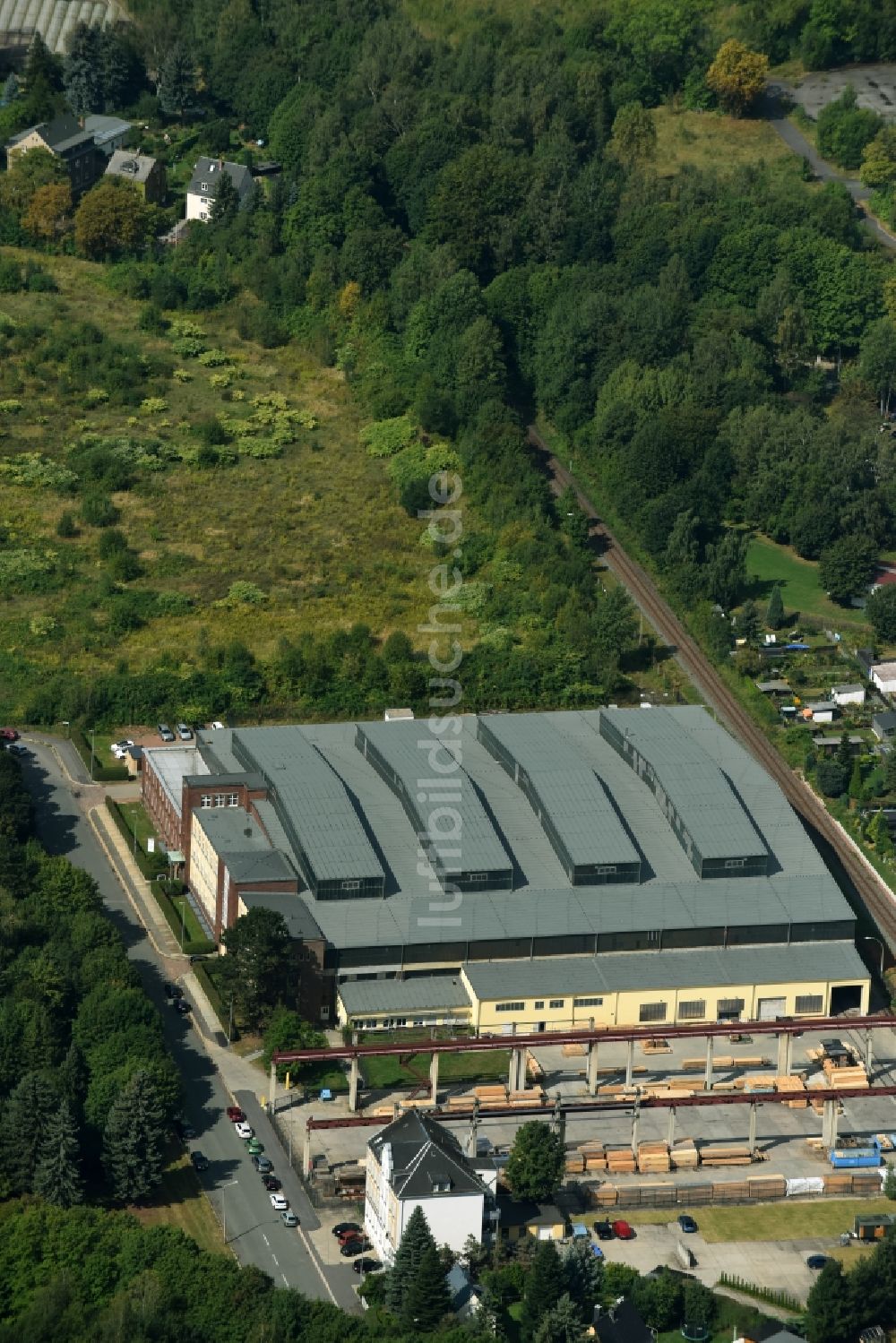 Chemnitz von oben - Werksgelände der dpl Chemnitz GmbH in Chemnitz im Bundesland Sachsen