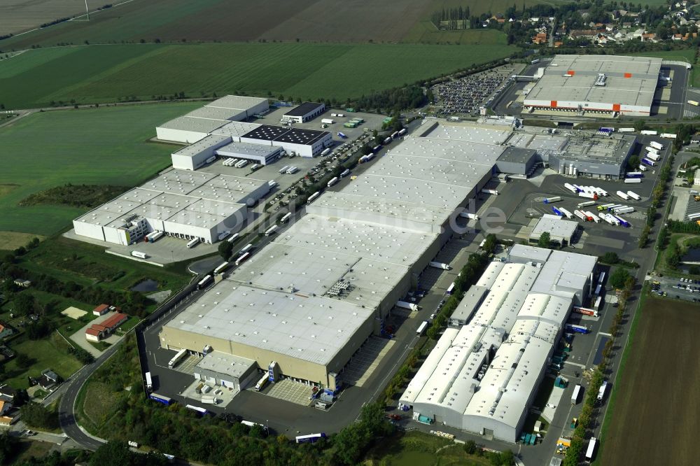 Luftbild Meineweh - Werksgelände der Druckerei am Kirchweg im Ortsteil Schleinitz in Meineweh im Bundesland Sachsen-Anhalt, Deutschland