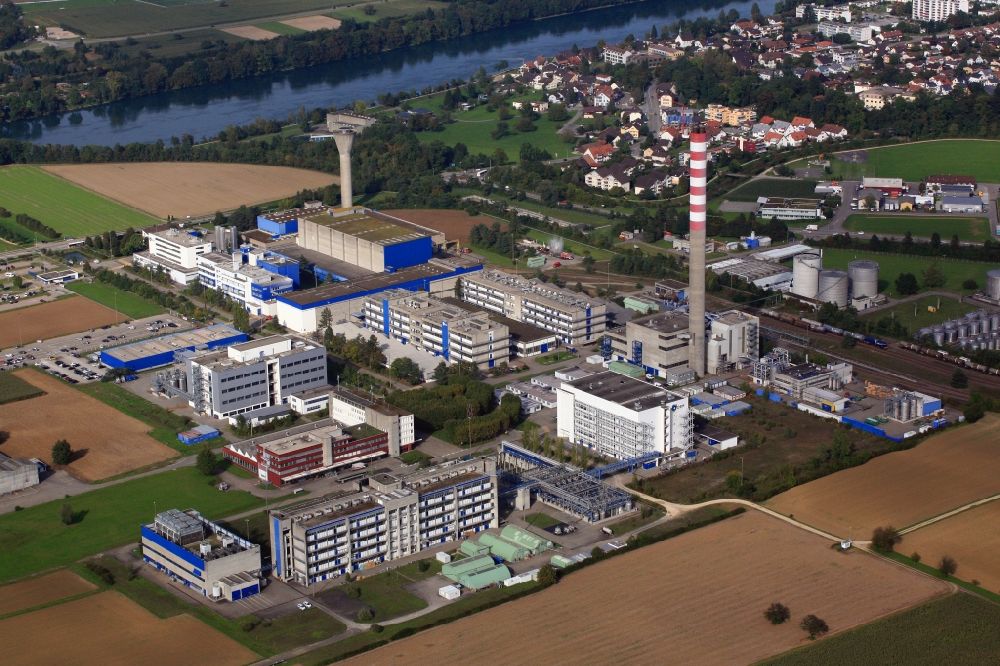 Luftaufnahme Sisseln - Werksgelände der DSM Nutritional Products in Sisseln in der Schweiz