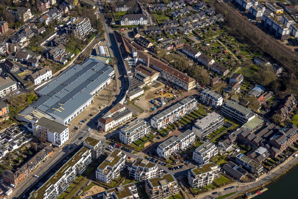 Luftaufnahme Kettwig - Werksgelände der ehemaligen Fabrik Kammgarnspinnerei in Kettwig im Bundesland Nordrhein-Westfalen, Deutschland
