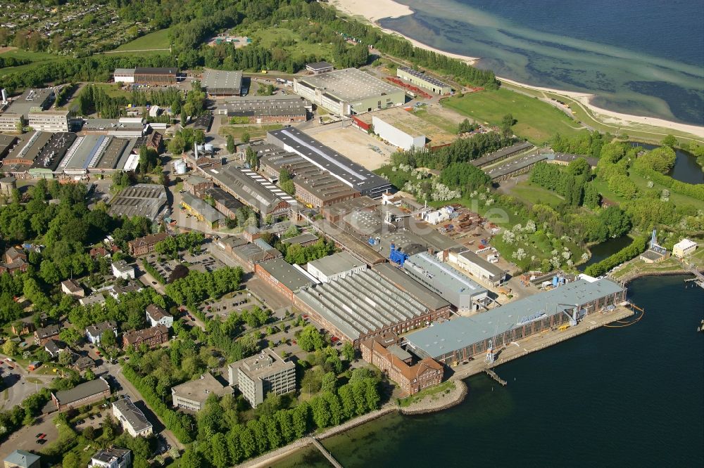 Kiel von oben - Werksgelände der ehemaligen Gießerei Kiel GmbH im Ortsteil Friedrichsort in Kiel im Bundesland Schleswig-Holstein, Deutschland