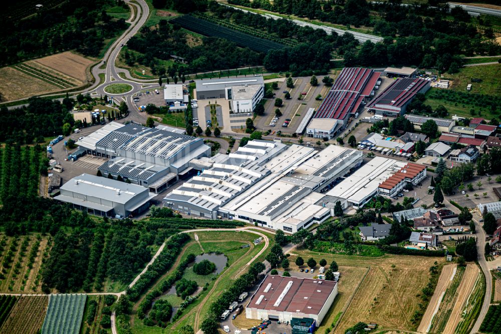 Luftaufnahme Renchen - Werksgelände der Erdrich Umformtechnik GmbH im Ortsteil Ulm in Renchen im Bundesland Baden-Württemberg, Deutschland