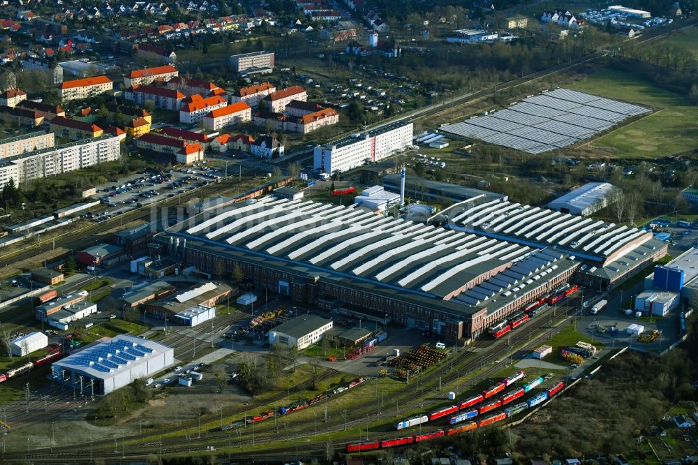 Luftbild Dessau - Werksgelände der DB Fahrzeuginstandhaltung GmbH in Dessau im Bundesland Sachsen-Anhalt, Deutschland