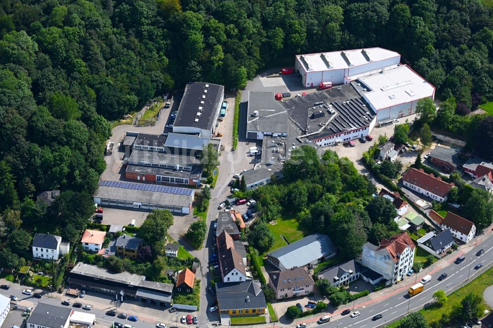 Luftbild Flensburg - Werksgelände der FDF Flensburger Dragee-Fabrik GmbH & Co. KG in Flensburg im Bundesland Schleswig-Holstein, Deutschland