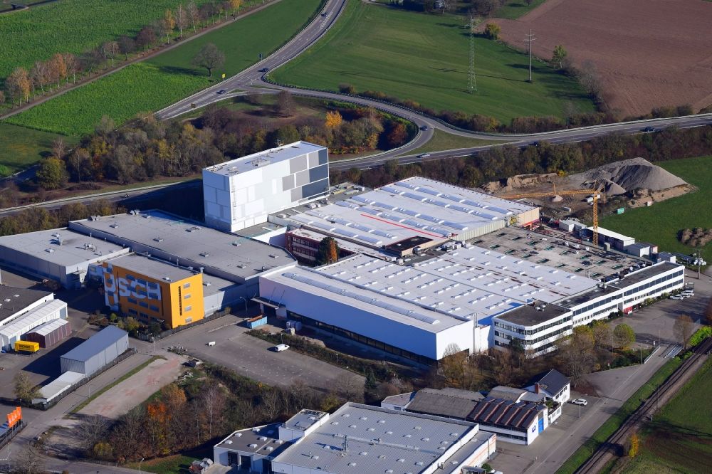 Maulburg aus der Vogelperspektive: Werksgelände der Firma Busch Vacuum Solutions Deutschland in Maulburg im Bundesland Baden-Württemberg, Deutschland