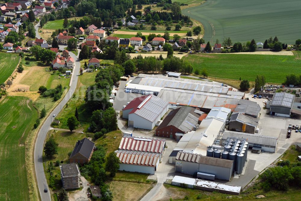Luftaufnahme Gera - Werksgelände der Firma JOMA Dämmstoffwerk GmbH im Ortsteil Cretzschwitz in Gera im Bundesland Thüringen, Deutschland