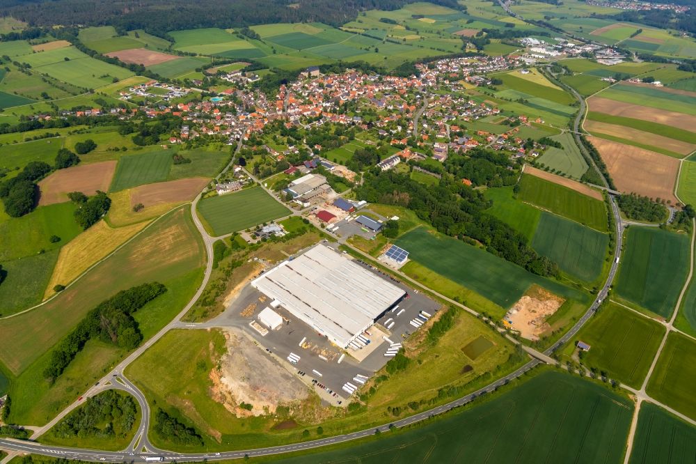 Luftaufnahme Diemelstadt - Werksgelände der Frima Prima Welle in Diemelstadt im Bundesland Hessen, Deutschland