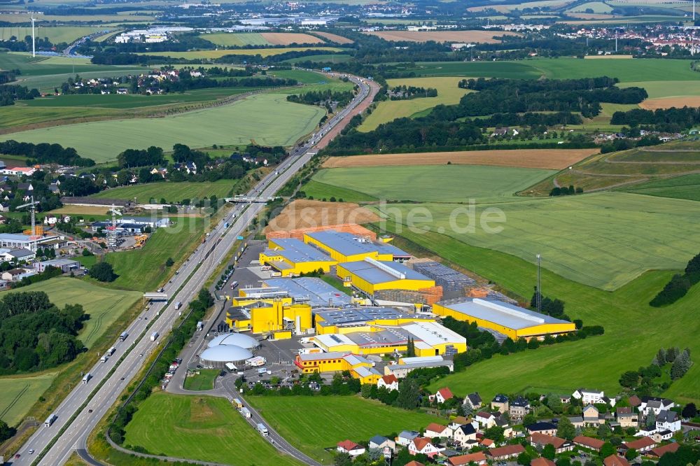 Luftaufnahme Weidensdorf - Werksgelände der Friweika eG in Weidensdorf im Bundesland Sachsen, Deutschland