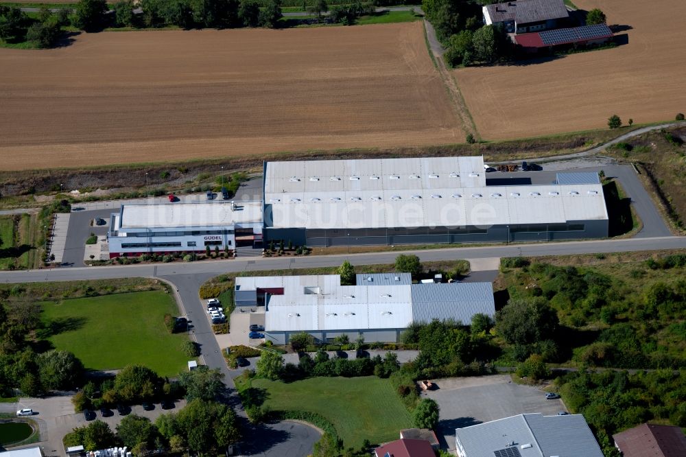 Luftaufnahme Osterburken - Werksgelände der Güdel Group AG im Industriepark in Osterburken im Bundesland Baden-Württemberg, Deutschland