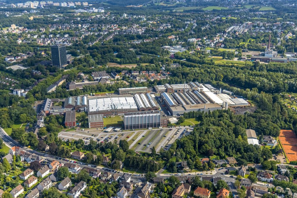 Bochum von oben - Werksgelände der Gebr. Eickhoff Maschinenfabrik u. Eisengießerei GmbH in Bochum im Bundesland Nordrhein-Westfalen