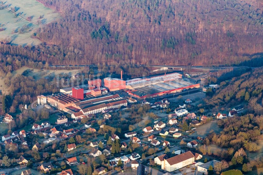 Luftbild Niederbronn-les-Bains - Werksgelände der Giesserei FONDERIE DE NIEDERBRONN in Niederbronn-les-Bains in Grand Est, Frankreich
