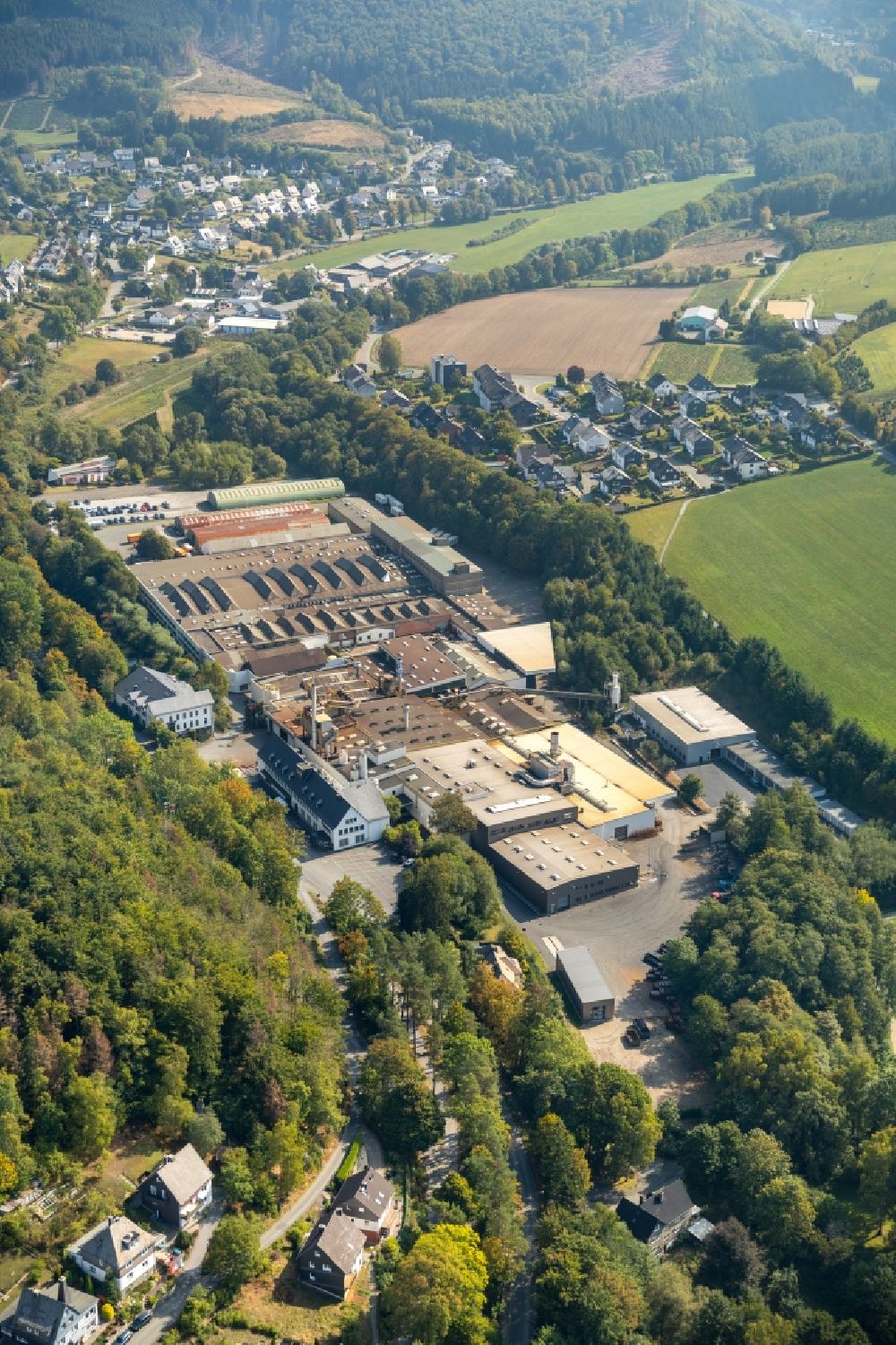 Luftbild Olsberg - Werksgelände der Giesserei Olsberg GmbH in Olsberg im Bundesland Nordrhein-Westfalen, Deutschland