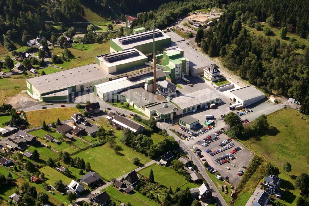Luftaufnahme Ernstthal - Werksgelände der Glaswerk Ernstthal GmbH & Co. KG in Ernstthal im Bundesland Thüringen, Deutschland