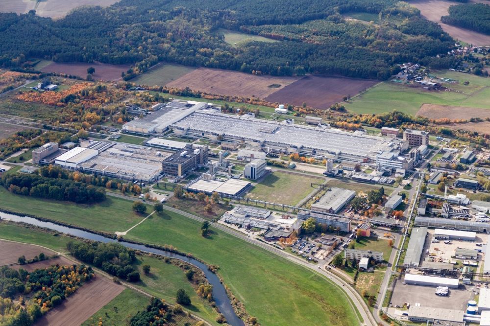 Guben aus der Vogelperspektive: Werksgelände der Grupa Azoty ATT Polymers GmbH in Guben im Bundesland Brandenburg, Deutschland