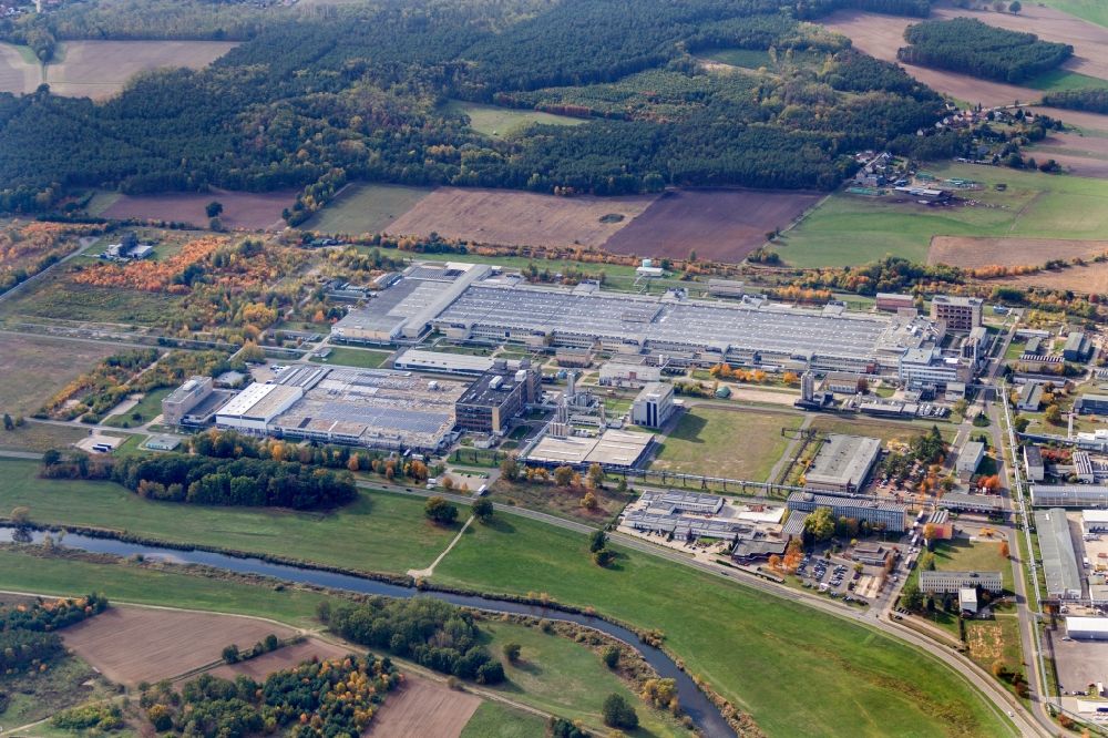 Luftaufnahme Guben - Werksgelände der Grupa Azoty ATT Polymers GmbH in Guben im Bundesland Brandenburg, Deutschland