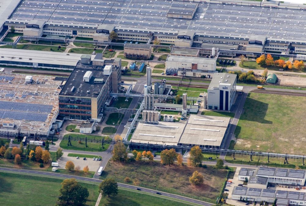 Guben von oben - Werksgelände der Grupa Azoty ATT Polymers GmbH in Guben im Bundesland Brandenburg, Deutschland