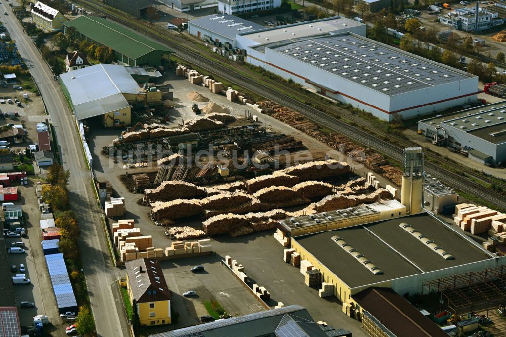 Luftaufnahme Wenzenbach - Werksgelände der HCR Holz Centrum Regensburg GmbH in Wenzenbach im Bundesland Bayern, Deutschland