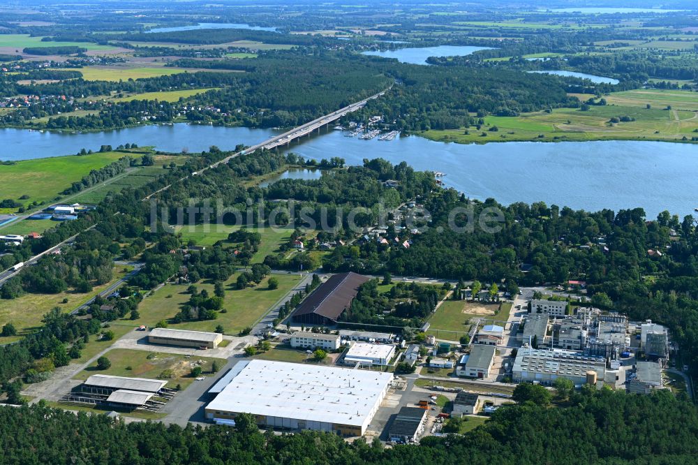 Werder (Havel) von oben - Werksgelände der Herbstreith & Fox KG Pektin-Fabriken in Werder (Havel) im Bundesland Brandenburg, Deutschland