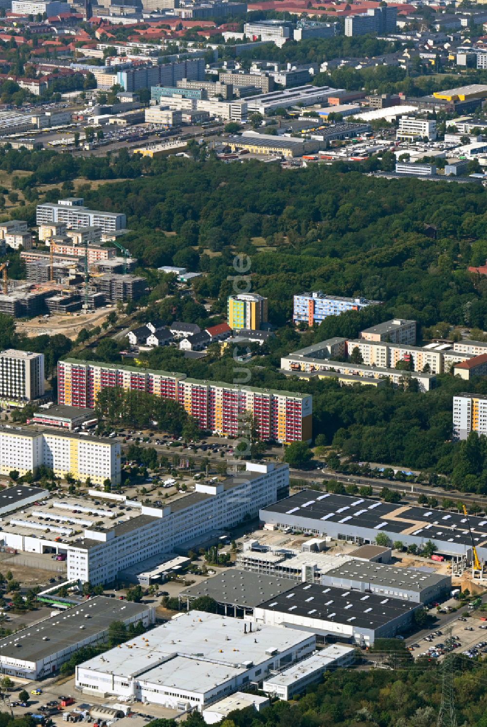 Berlin aus der Vogelperspektive: Werksgelände der HMP Heidenhain Microprint GmbH in Berlin, Deutschland