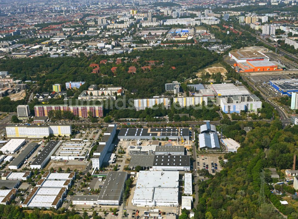 Berlin von oben - Werksgelände der HMP Heidenhain Microprint GmbH in Berlin, Deutschland