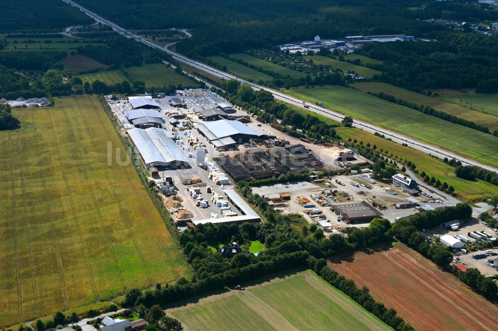 Luftbild Bornhöved - Werksgelände der Holz Ruser GmbH & Co. KG in Bornhöved im Bundesland Schleswig-Holstein, Deutschland