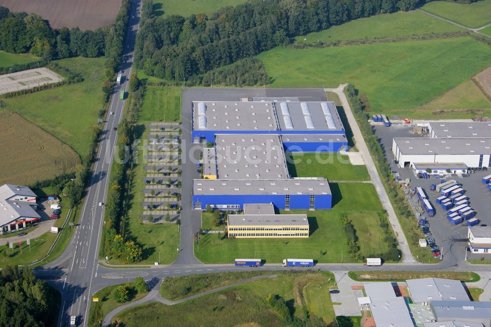 Luftaufnahme Steinhagen - Werksgelände der Hörmann KG Antriebstechnik in Steinhagen im Bundesland Nordrhein-Westfalen, Deutschland