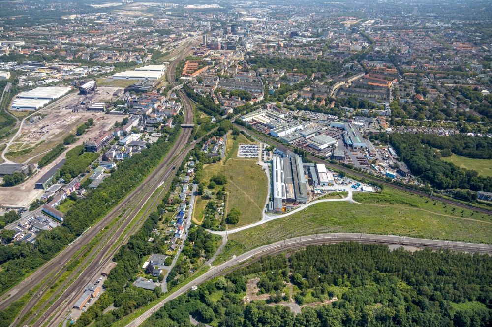 Luftbild Dortmund - Werksgelände der Hugo Miebach GmbH im Ortsteil Tremonia in Dortmund im Bundesland Nordrhein-Westfalen, Deutschland